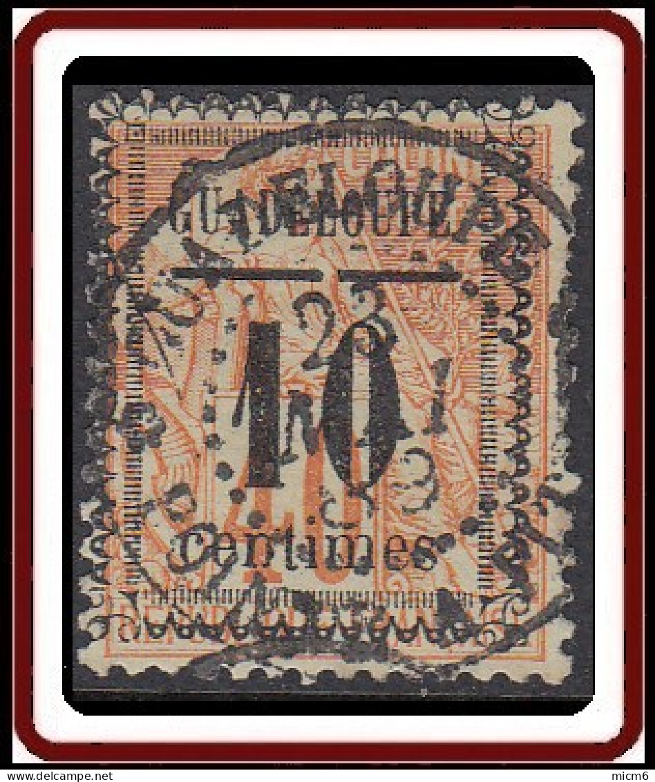 Guadeloupe 1876-1903 - N° 07 (YT) N° 7 (AM) Type IV Oblitéré. - Usados