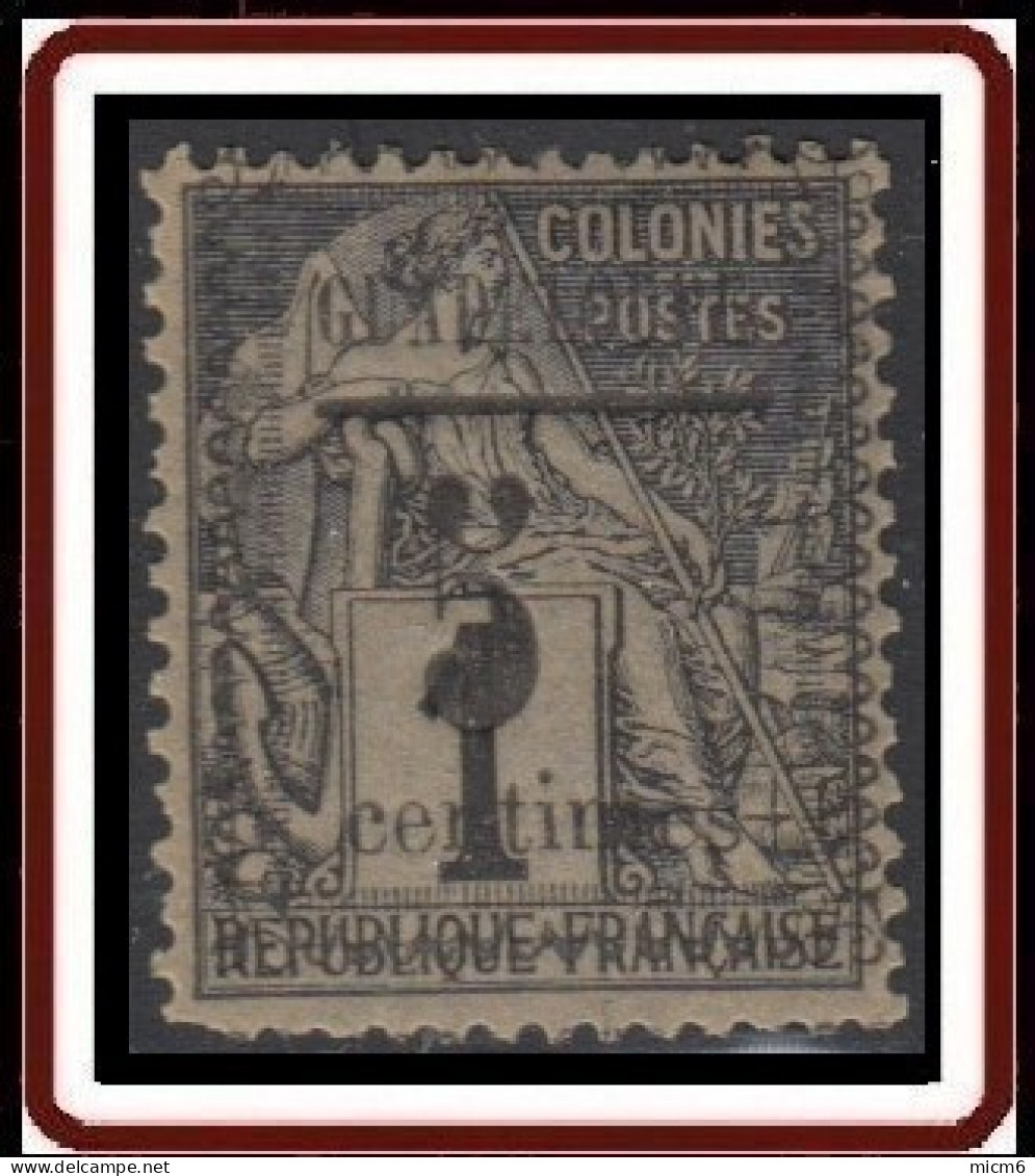 Guadeloupe 1876-1903 - N° 06 (YT) N° 6 (AM) Type XI Neuf *. - Unused Stamps