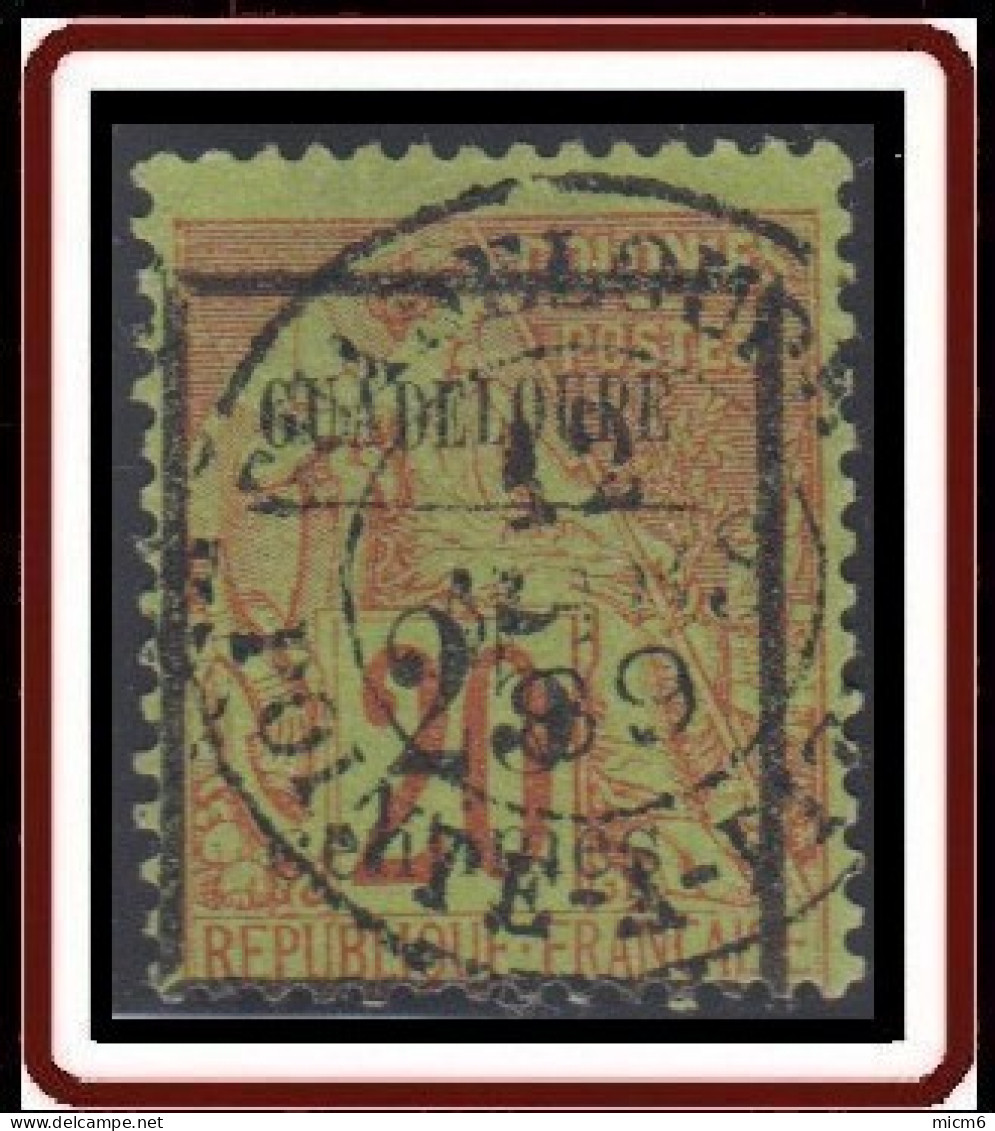 Guadeloupe 1876-1903 - N° 05 (YT) N° 5 (AM) Oblitéré. - Usati