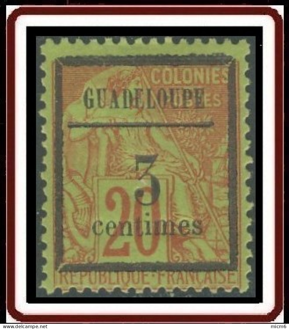 Guadeloupe 1876-1903 - N° 03 (YT) N° 3 (AM) Neuf *. - Ungebraucht