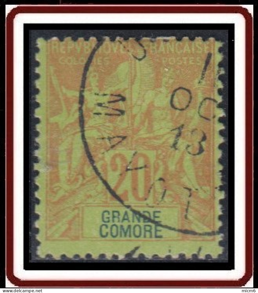 Grande Comore - N° 07 (YT) N° 7 (AM) Oblitéré. - Used Stamps