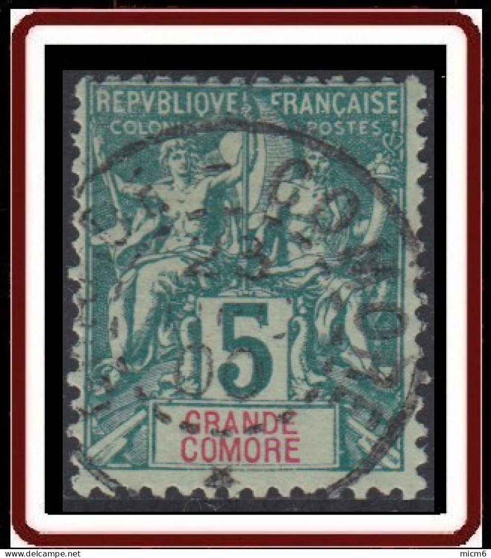 Grande Comore - N° 04 (YT) N° 4 (AM) Oblitéré De Grande Comore (1900). - Gebraucht