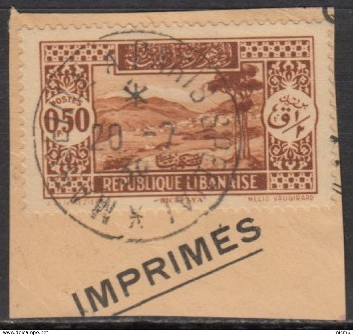 Grand Liban - N° 131  (YT) N° 130 (AM) Oblitéré De Marseille Paris Spécial (1939). - Usati