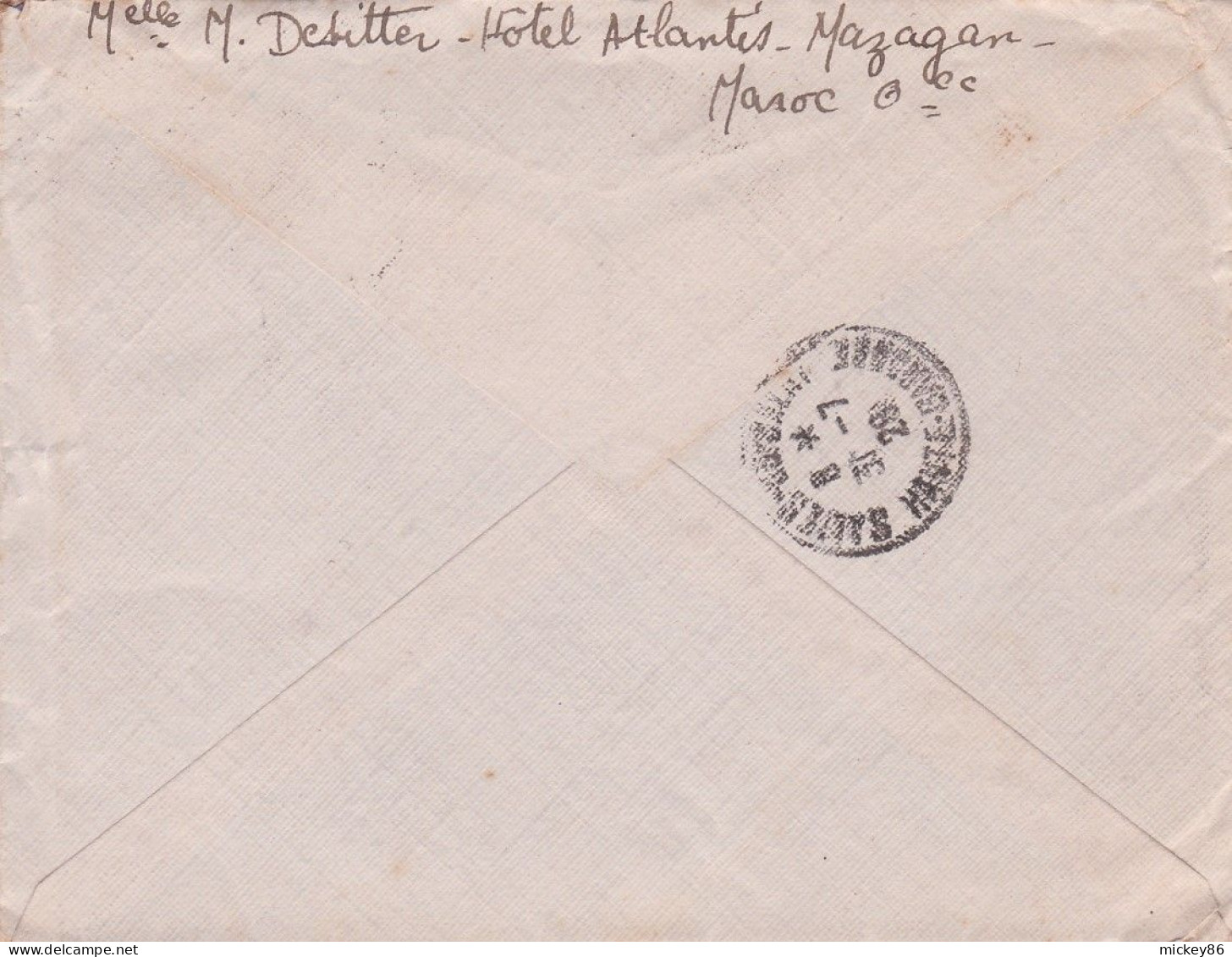 Maroc--1928--lettre De Mazagan Pour SALIES DU SALAT-31 (France), Tp Avion, Cachet Daguin - Briefe U. Dokumente