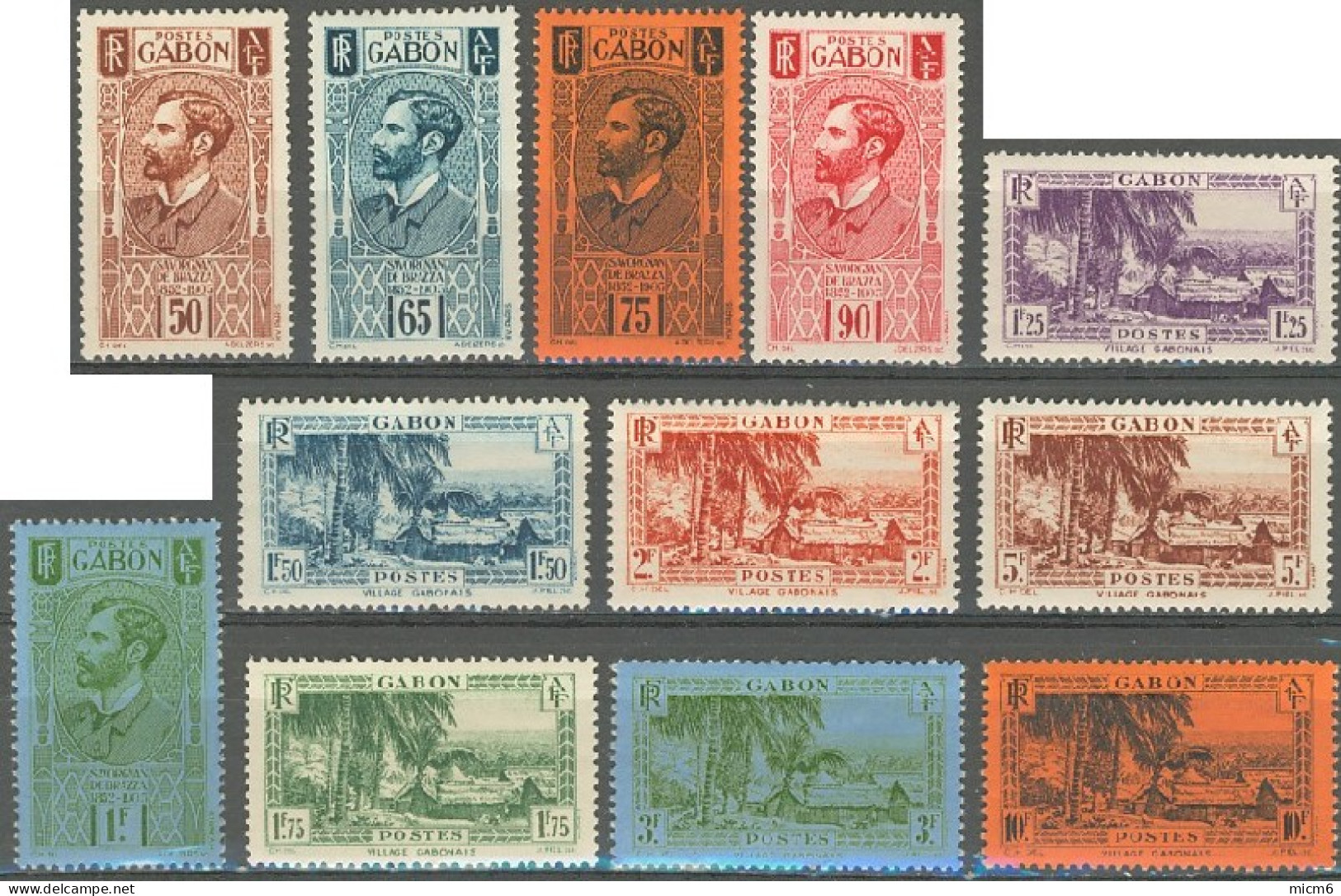 Gabon 1924-1933 - N° 125 à 146 (YT) N° 127 à 150 (AM) Neufs *. - Neufs