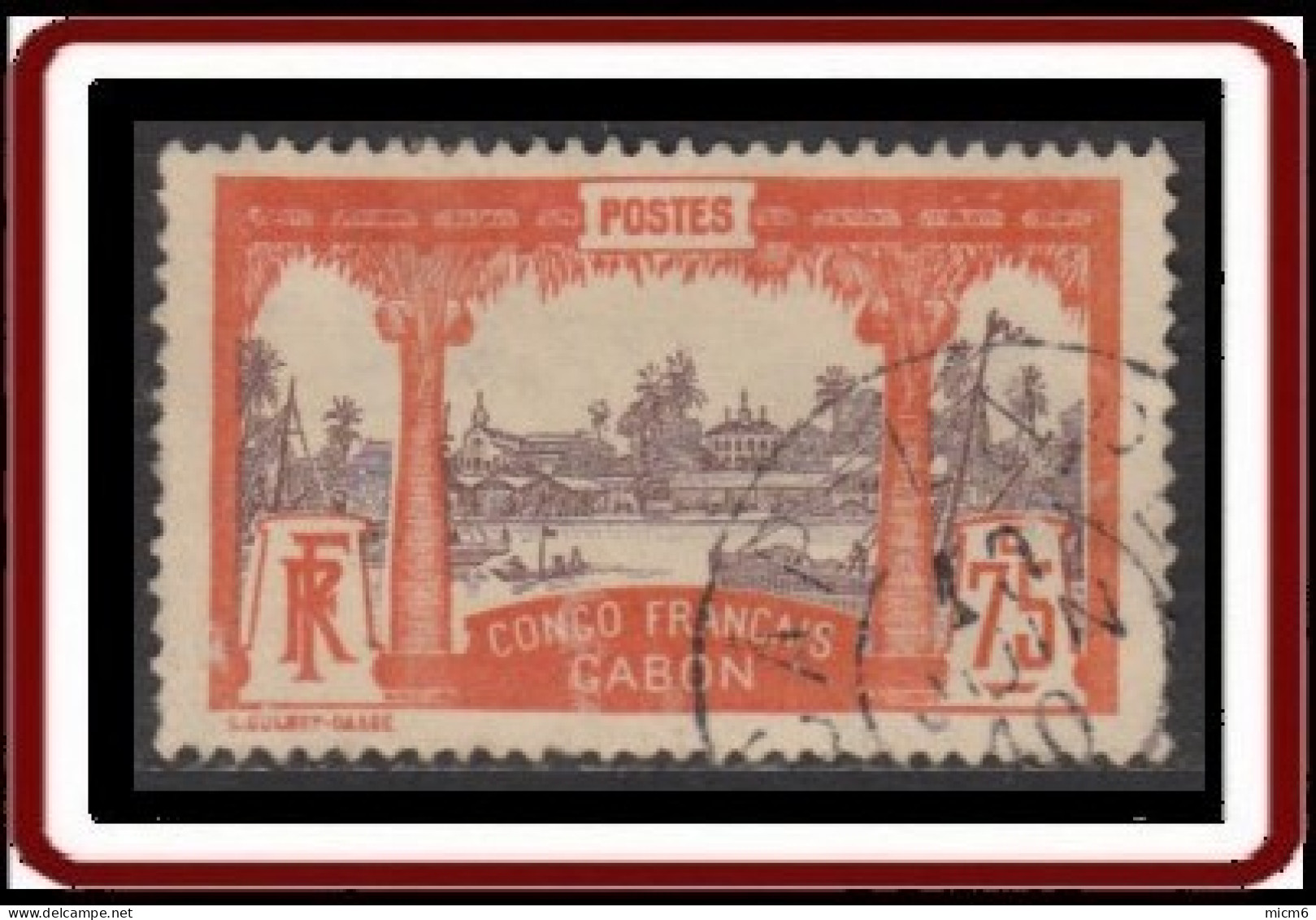 Gabon 1910-1922 - N° 45 (YT) N° 45 (AM) Oblitéré. - Usados