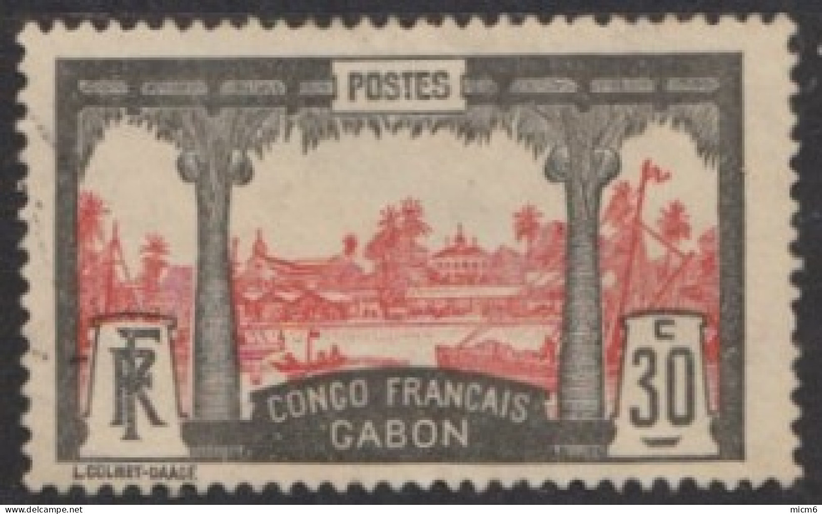 Gabon 1910-1922 - N° 40 (YT) N° 40 (AM) Oblitéré. - Gebraucht