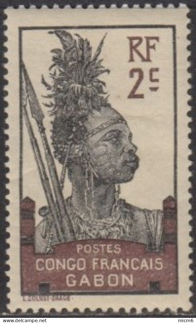 Gabon 1910-1922 - N° 34 (YT) N° 34 (AM) Neuf *. - Nuevos