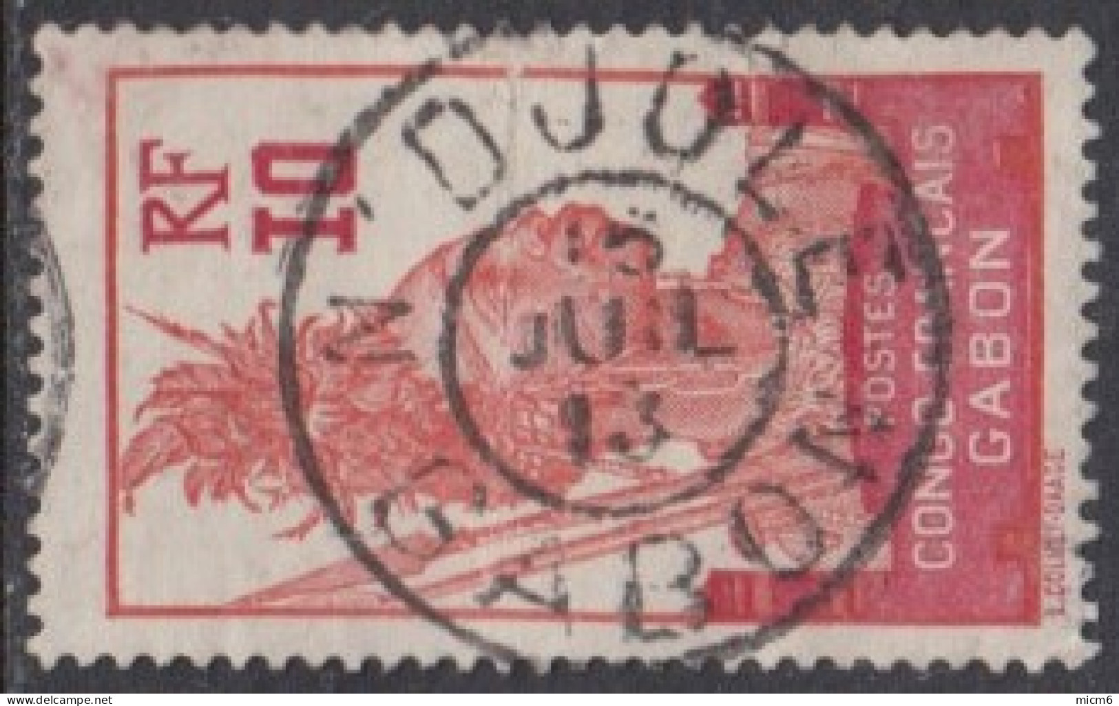 Gabon 1910-1922 - N'Djole Sur N° 37 (YT) N° 37 (AM). Oblitération De 1913. - Autres & Non Classés