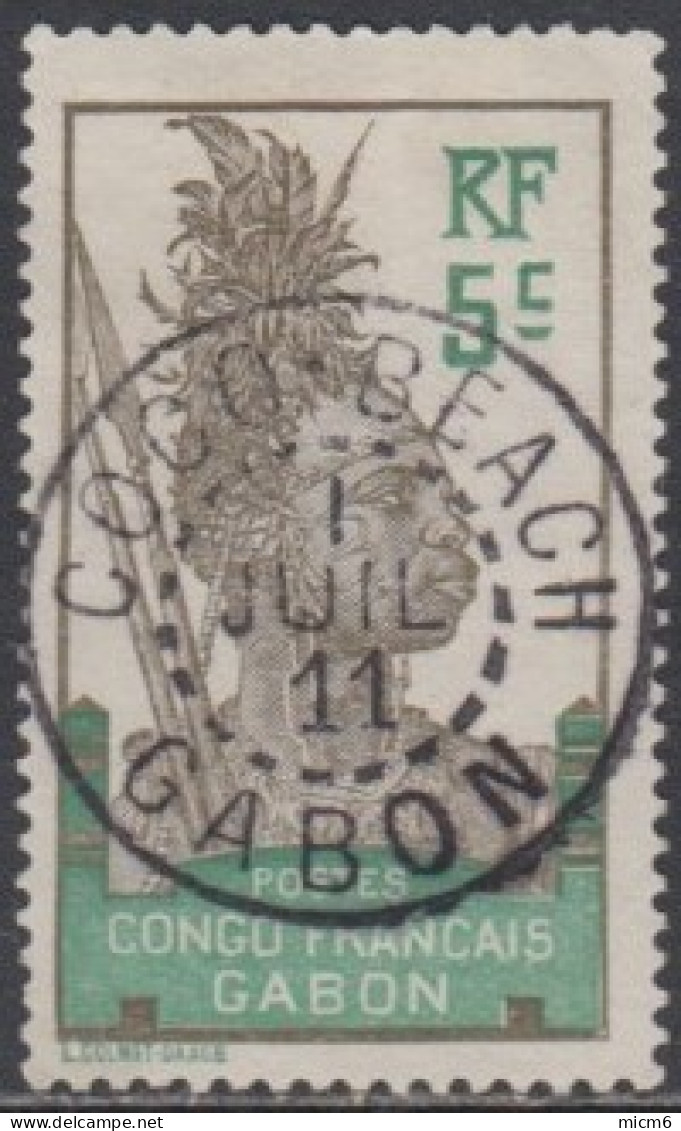 Gabon 1910-1922 - Coco-Beach Sur N° 36 (YT) N° 36 (AM). Oblitération De 1911. - Sonstige & Ohne Zuordnung