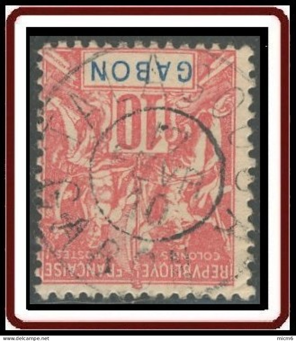 Gabon 1886-1907 - Talagouga Sur N° 20 (YT) N° 20 (AM). Oblitération De 1910. - Oblitérés