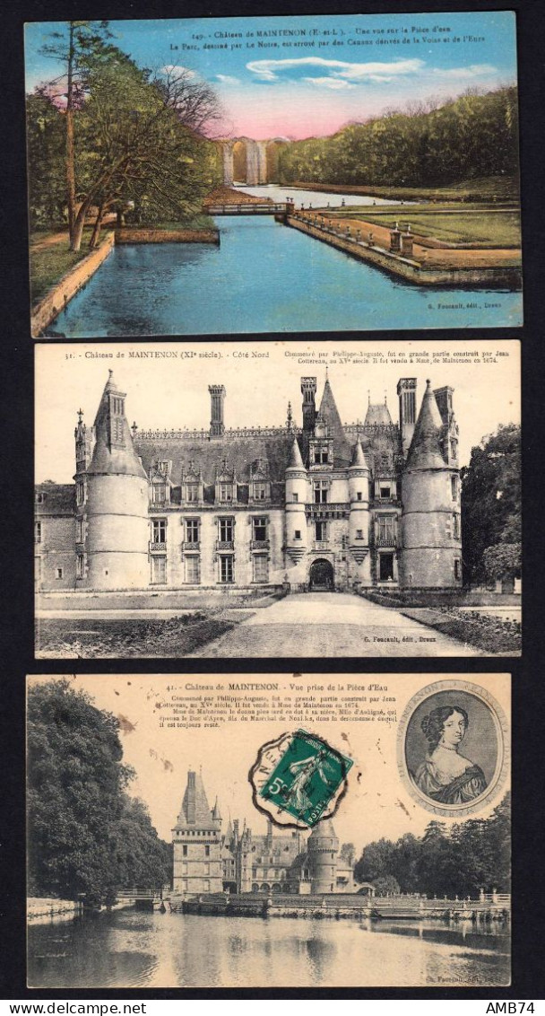 28-0021 - Carte Postale EURE ET LOIR (28) - MAINTENON - LOT De 3 CP - Maintenon