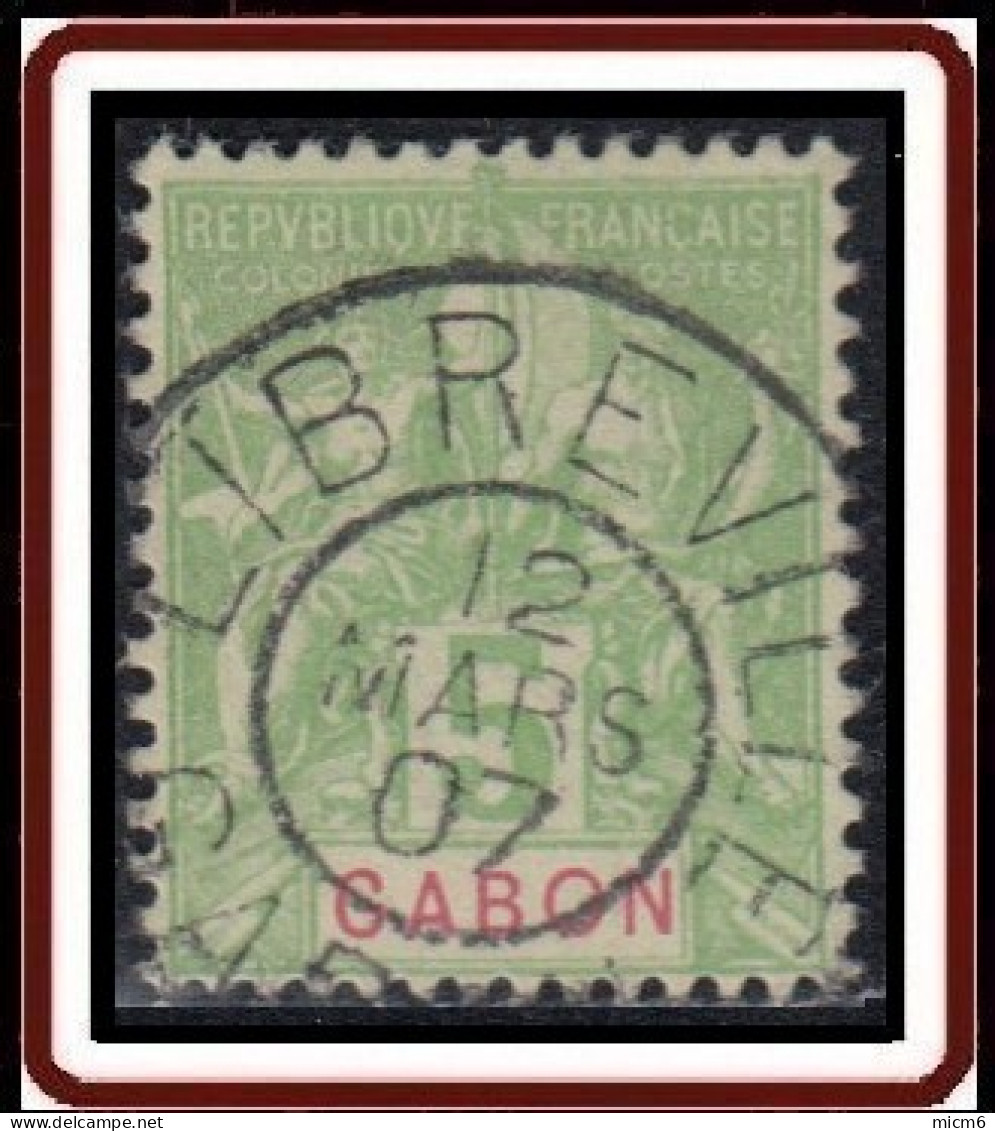 Gabon 1886-1907 - N° 19 (YT) N° 19 (AM) Oblitéré. - Gebraucht