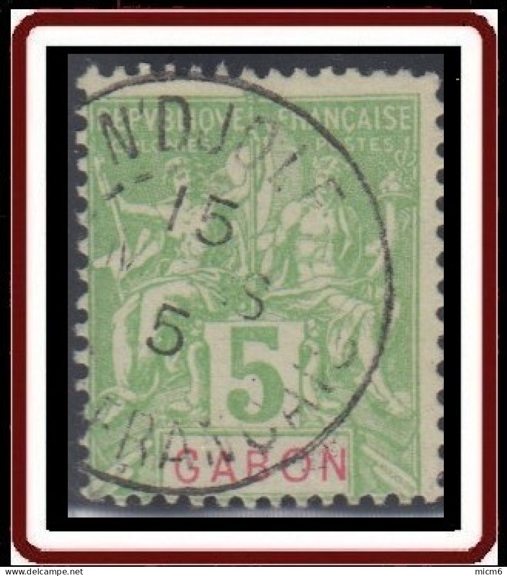 Gabon 1886-1907 - Nd'Djole Sur N° 19 (YT) N° 19 (AM). Oblitération De 1905. - Gebraucht