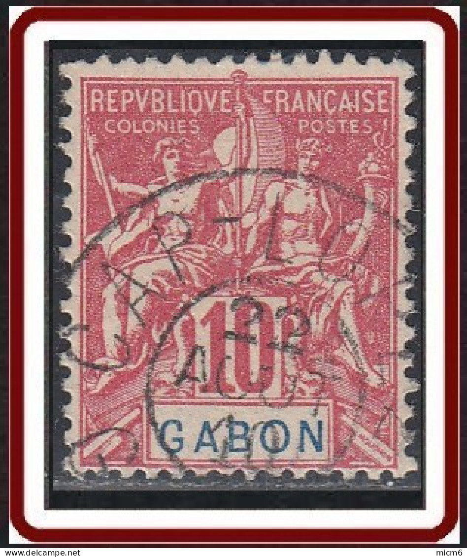 Gabon 1886-1907 - Cap-Lopez Sur N° 20 (YT) N° 20 (AM). Oblitération De 1910. - Usati