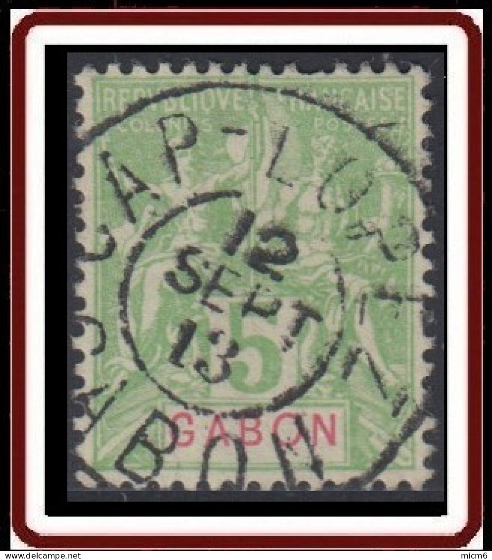 Gabon 1886-1907 - Cap-Lopez Sur N° 19 (YT) N° 19 (AM). Oblitération De 1913. - Gebraucht