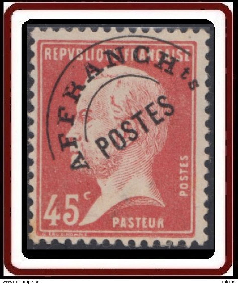 France - Préoblitéré N° 67 (YT) Utilisé. - 1893-1947