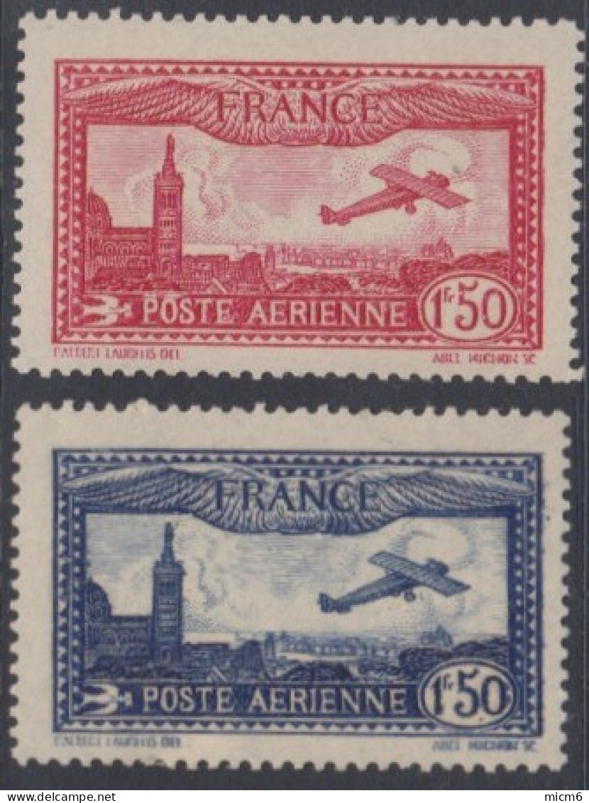 France - Poste Aérienne N° 05 & 06 (YT) N° 28 (AM) Neufs **.  - 1927-1959 Mint/hinged