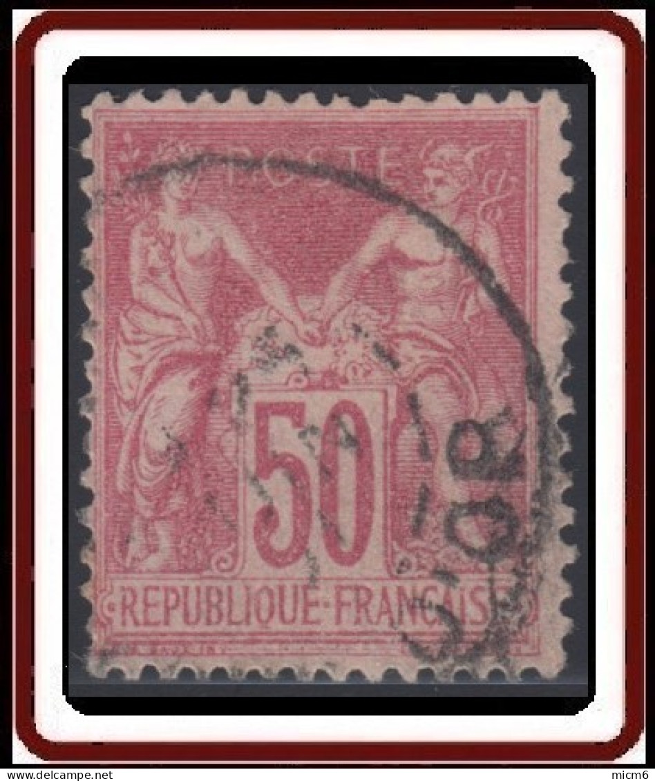 France - N° 104 (YT) N° 104 (AM) Type III Oblitéré. - 1898-1900 Sage (Type III)