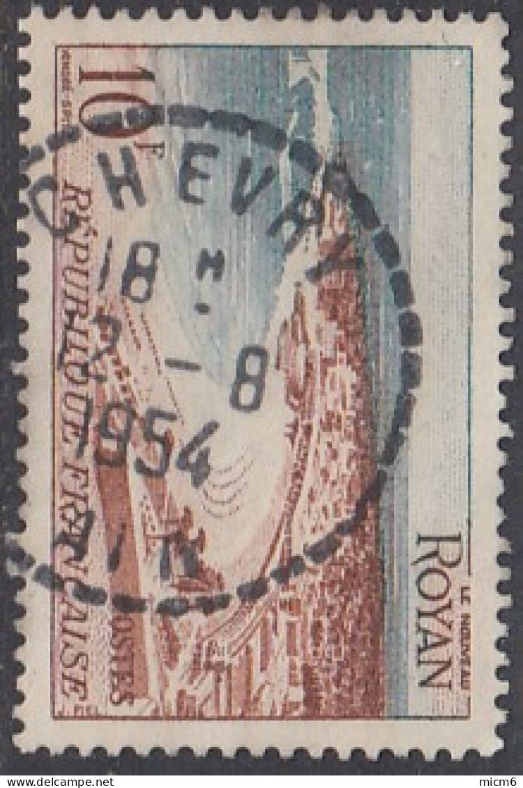 France - Ain - Chevry Sur N° 978 (YT). Oblitération De 1954. - Used Stamps