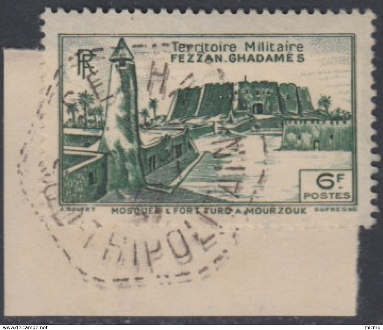 Fezzan (Territoire Militaire Du) - N° 36 (YT) N° 28 (AM) Oblitéré De Sebha / Sud-Tripolitain (1947). - Used Stamps