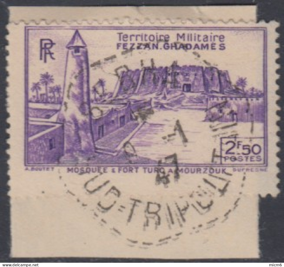 Fezzan (Territoire Militaire Du) - N° 33 (YT) N° 25 (AM) Oblitéré De Sebha / Sud-Tripolitain (1947). - Gebraucht