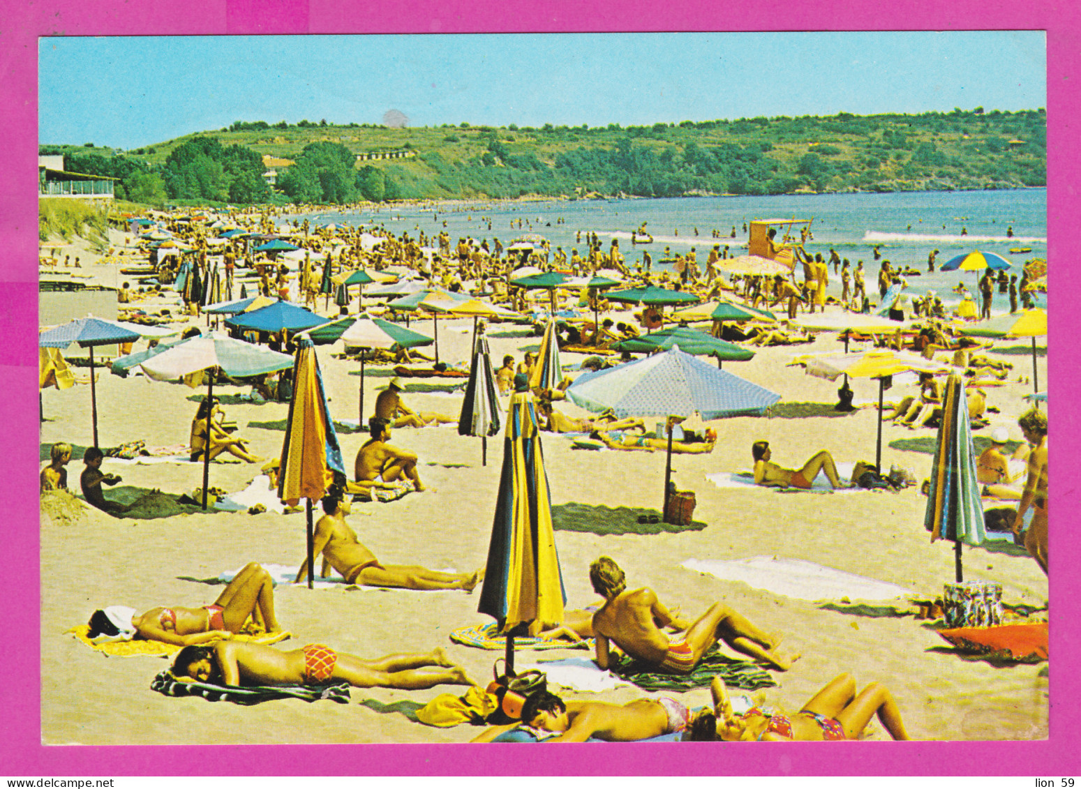 310966 / Bulgaria - Sozopol - Camping "Kavatsite" Panorama Of The Beach, Many People 1984 PC Septemvri Bulgarie - Bulgarie