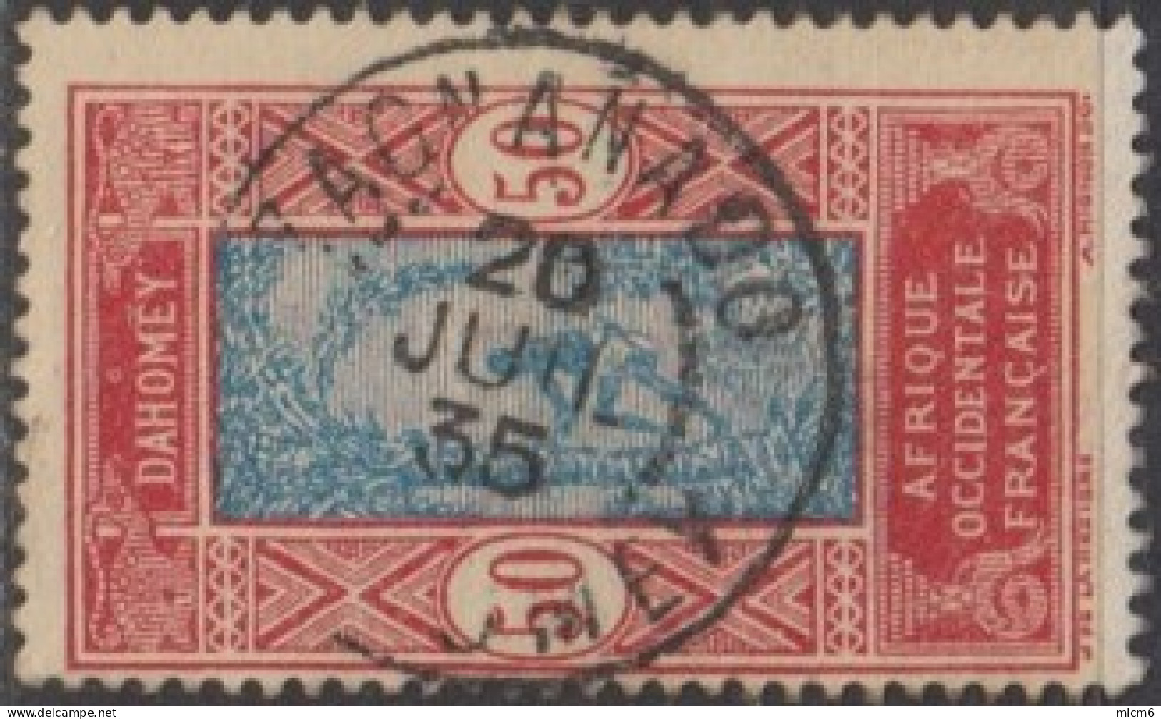Dahomey 1912-1944 - Zagnanado Sur N° 74 (YT) N° 79 (AM). Oblitération De 1935. - Sonstige & Ohne Zuordnung