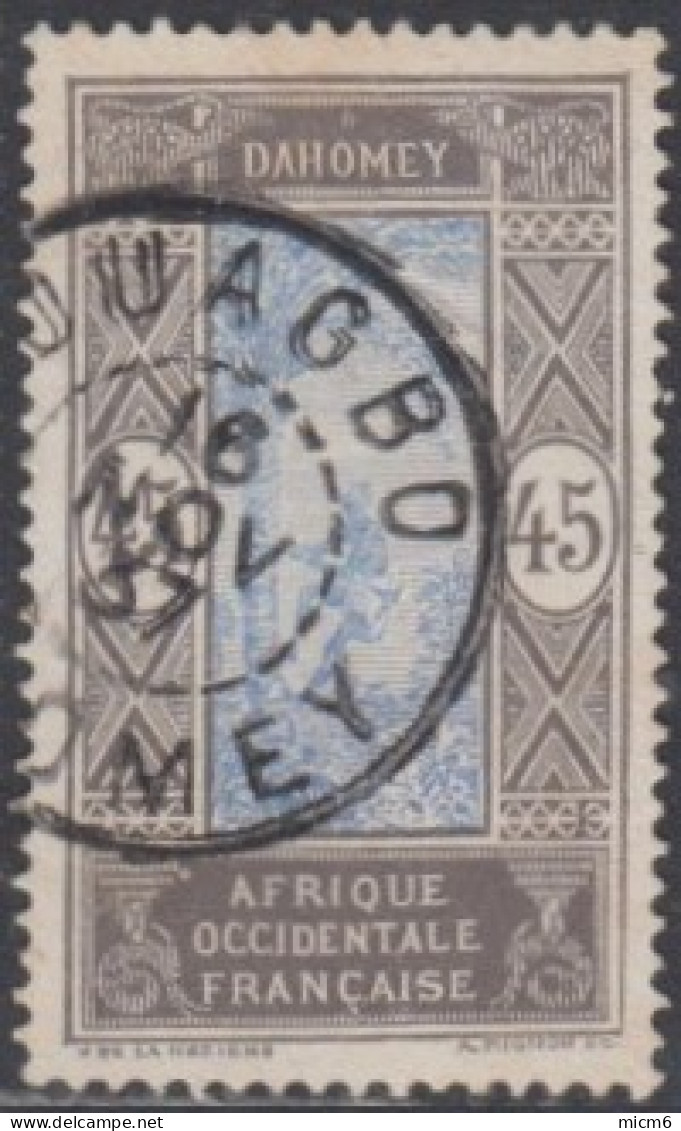 Dahomey 1912-1944 - Ouagbo Sur N° 54 (YT) N° 52 (AM). Oblitération De 1937. - Autres & Non Classés