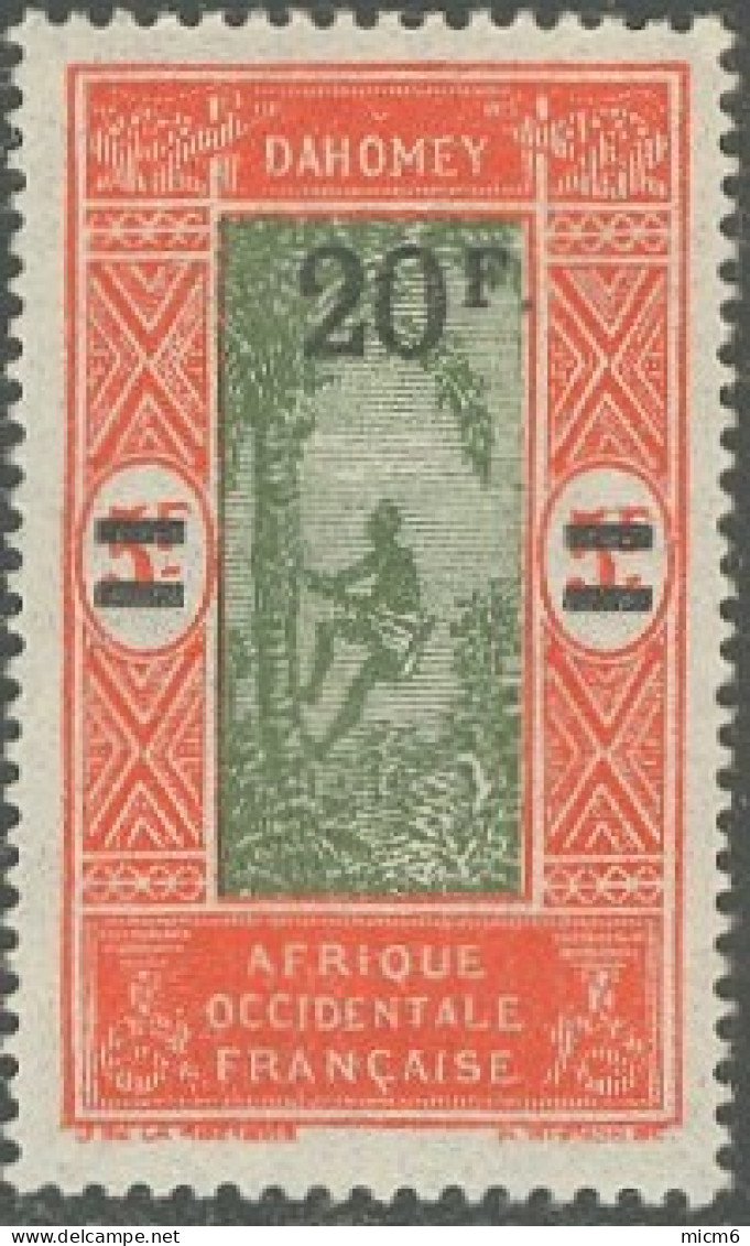 Dahomey 1912-1944 - N° 84 (YT) N° 74 (AM) Neuf *. - Neufs