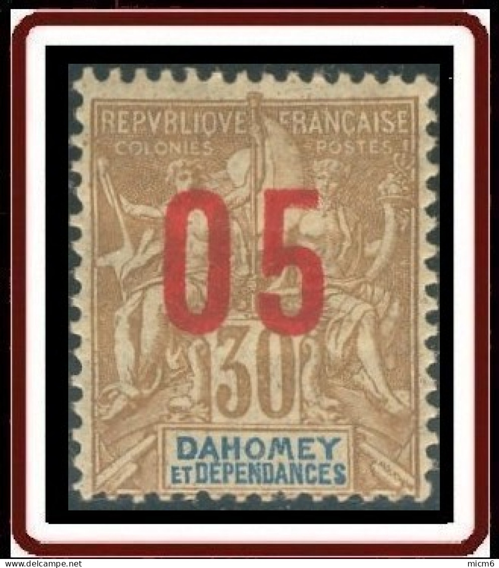 Dahomey 1912-1944 - N° 38a (YT) N° 38a (AM) Neuf *. Chiffres Espacés. - Neufs