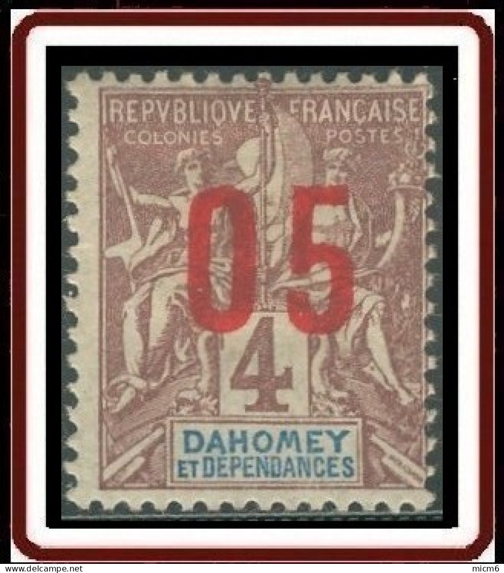 Dahomey 1912-1944 - N° 34b (YT) N° 34a (AM) Neuf *. Chiffres Espacés. - Ungebraucht