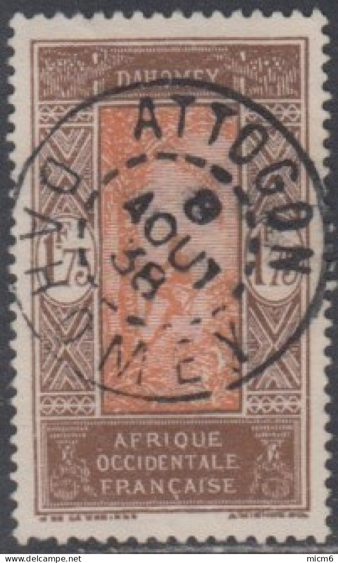 Dahomey 1912-1944 - Attogon Sur N° 96 (YT) N° 95 (AM). Oblitération De 1938. - Sonstige & Ohne Zuordnung