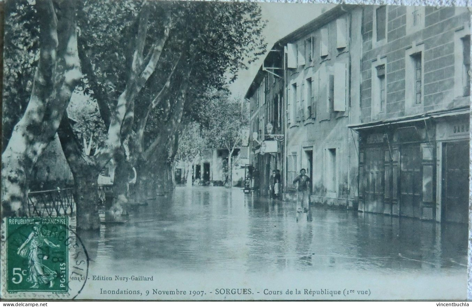 Sorgues - Inondations 9 Novembre 1907, Cours De La République Parfait état - Sorgues