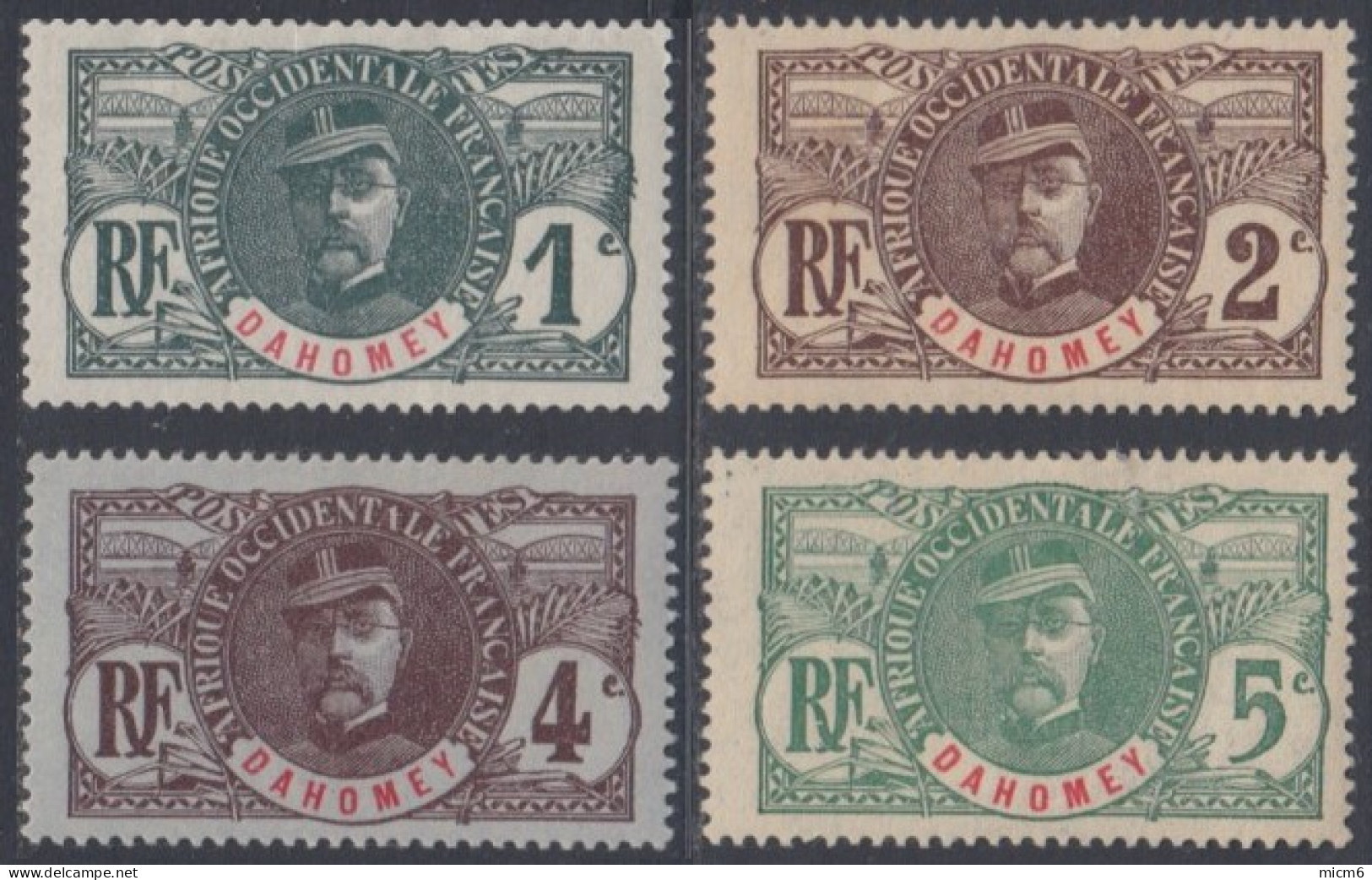 Dahomey 1899-1905 - N° 18 à 21 (YT) N° 18 à 21 (AM) Neufs *. - Unused Stamps