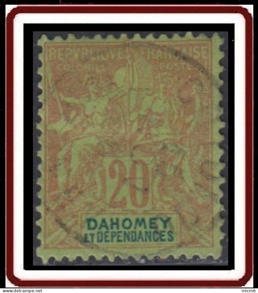 Dahomey 1899-1905 - N° 10 (YT) N° 10 (AM) Oblitéré. - Usados