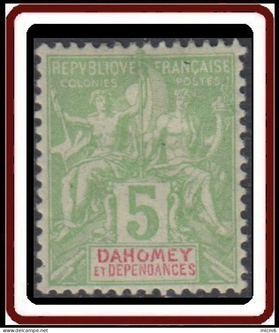 Dahomey 1899-1905 - N° 09 (YT) N° 9 (AM) Neuf *. - Unused Stamps