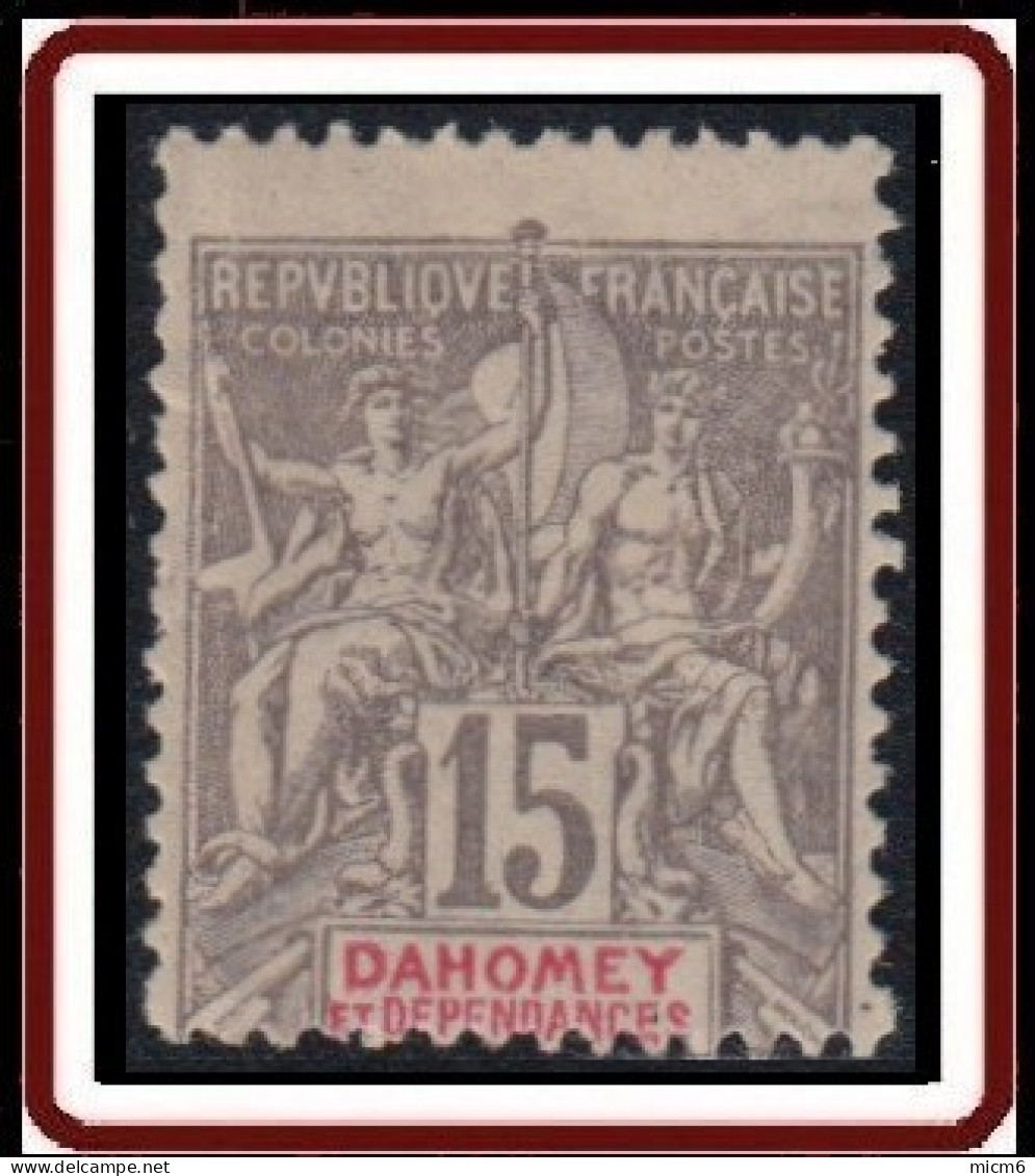 Dahomey 1899-1905 - N° 03 (YT) N° 3 (AM) Neuf *. Charnière. - Nuevos