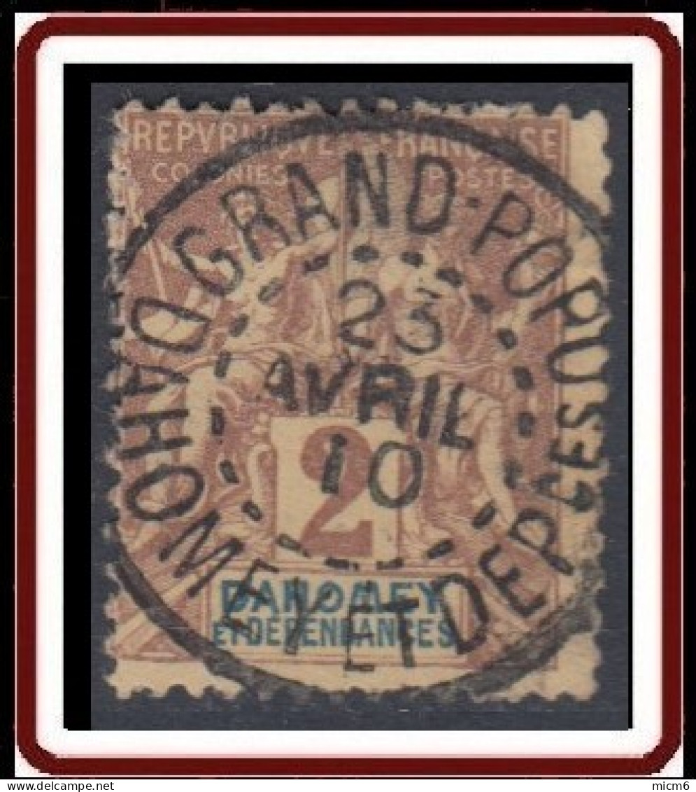 Dahomey 1899-1905 - Grand-Popo Sur N° 7 (YT) N° 7 (AM). Oblitération De 1910. - Used Stamps