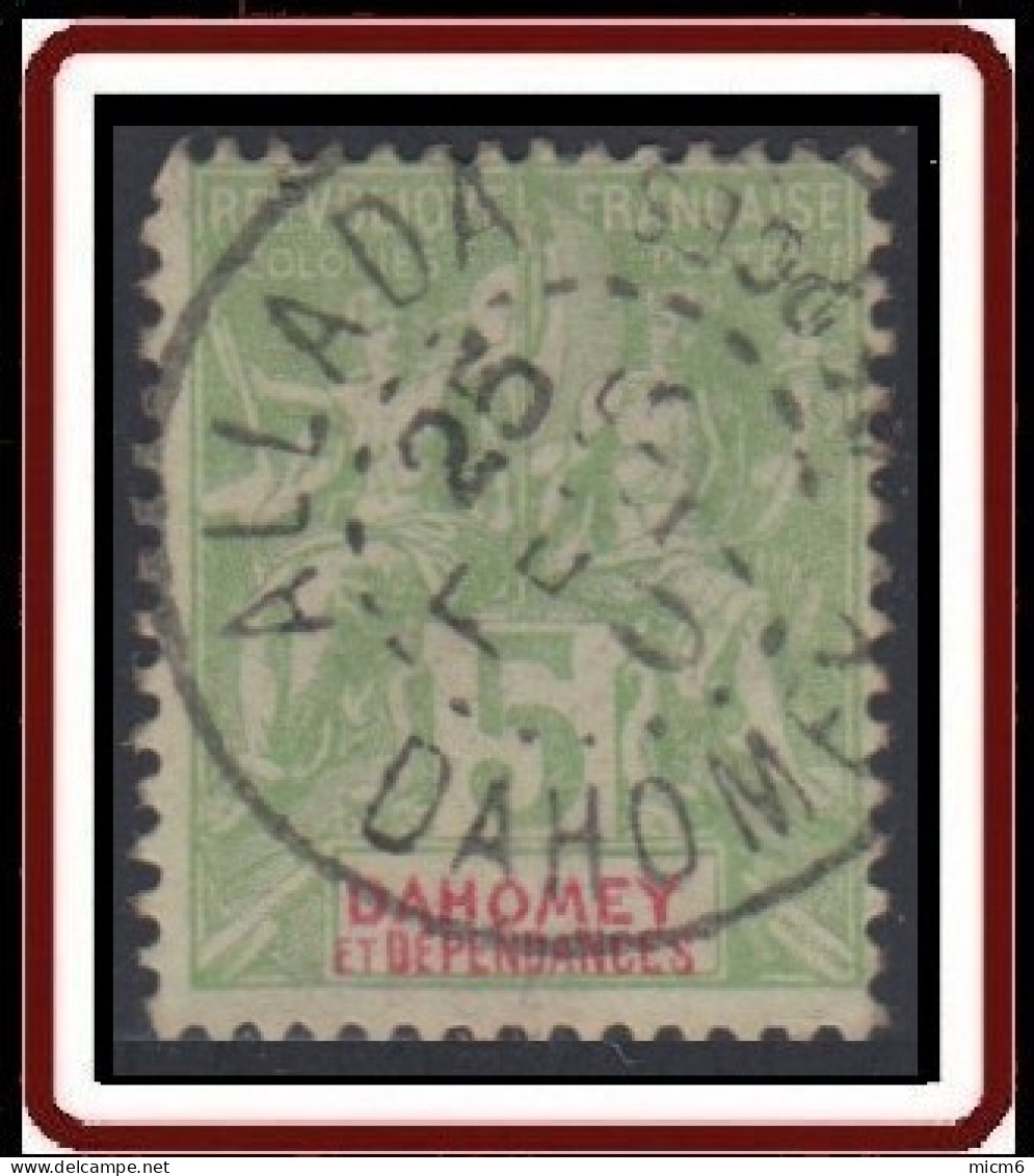 Dahomey 1899-1905 - Allada Sur N° 9 (YT) N° 9 (AM). Oblitération De 1907. - Used Stamps