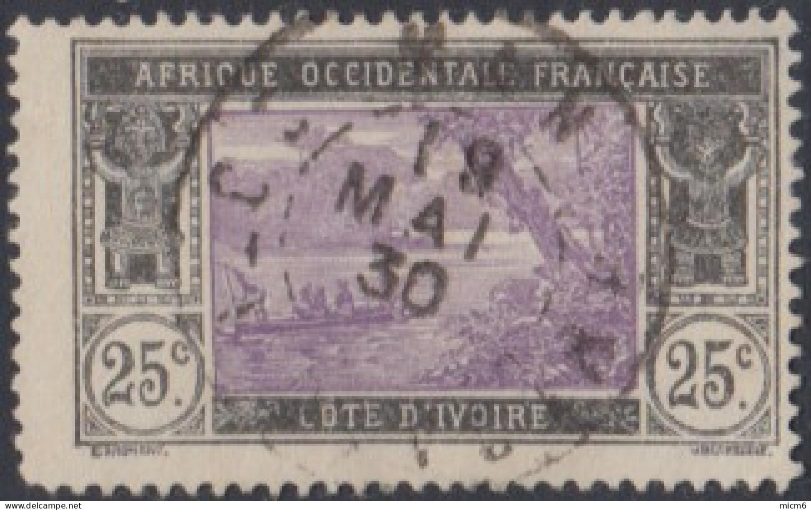 Côte D'Ivoire 1913-1944 - Man Sur N° 65 (YT) N° 61 (AM). Oblitération De 1930. - Sonstige & Ohne Zuordnung