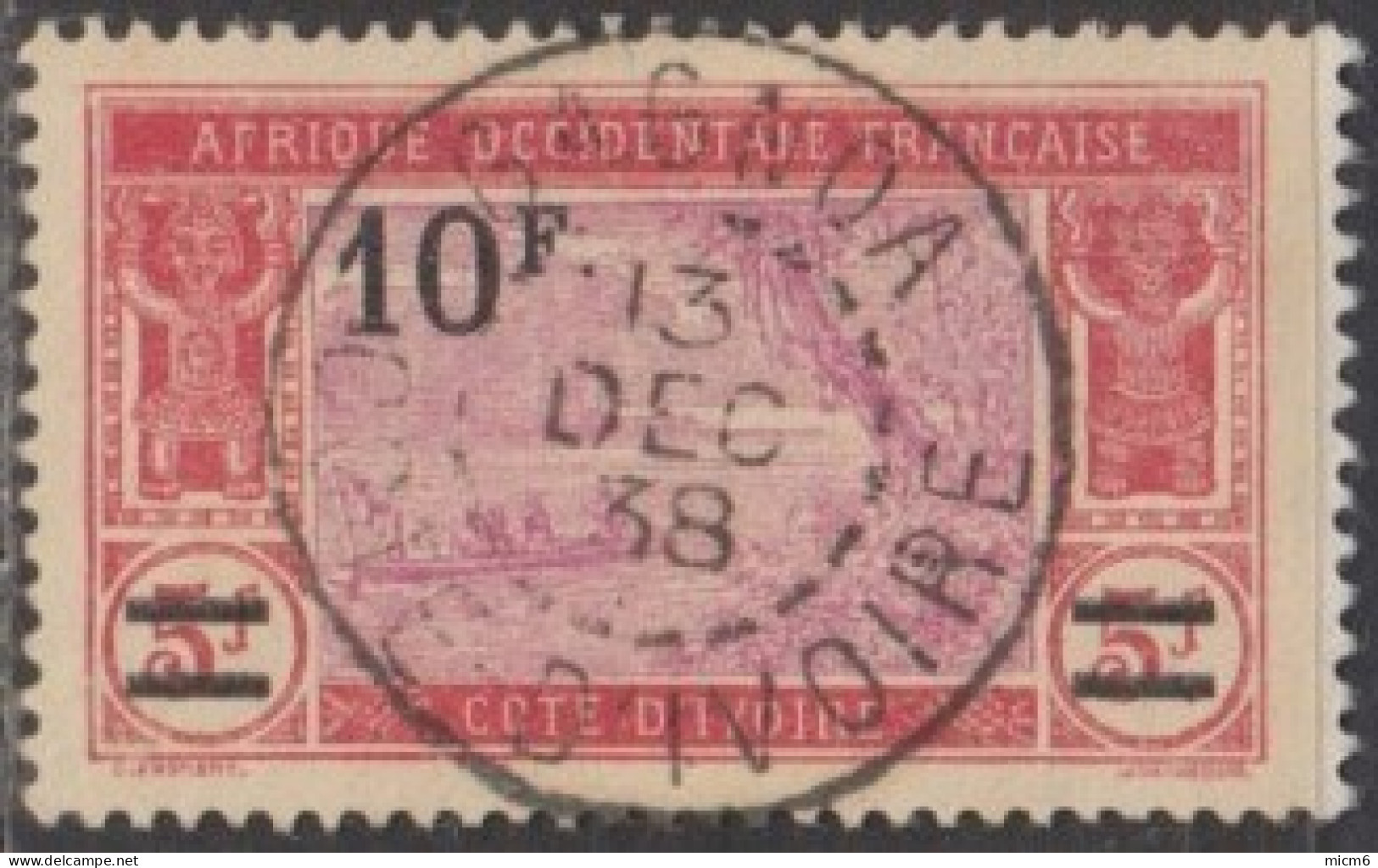 Côte D'Ivoire 1913-1944 - Gagnoa Sur N° 79 (YT) N° 73 (AM). Oblitération De 1939. - Autres & Non Classés