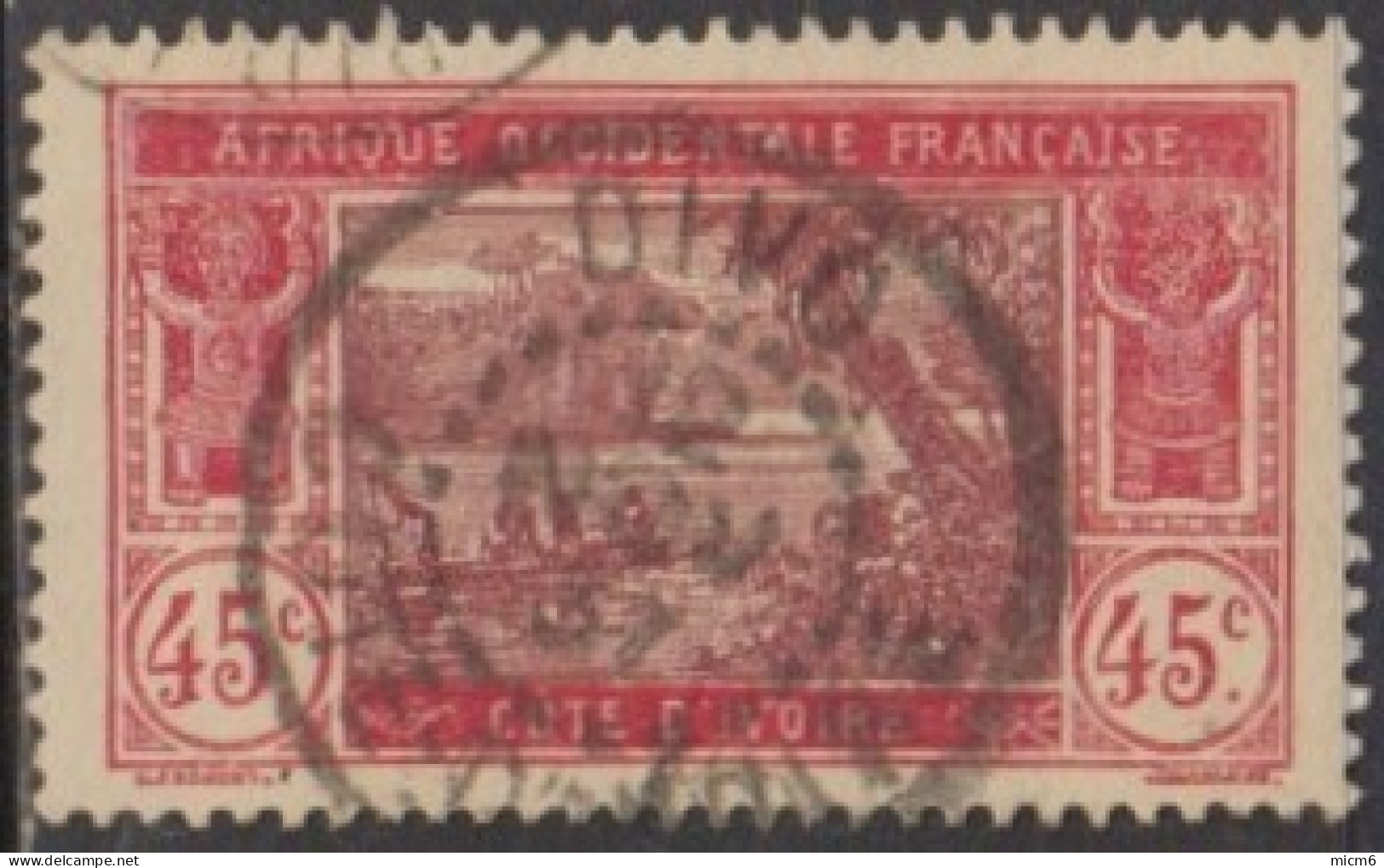 Côte D'Ivoire 1913-1944 - Divo Sur N° 104 (YT) N° 106 (AM). Oblitération De 1937. - Other & Unclassified