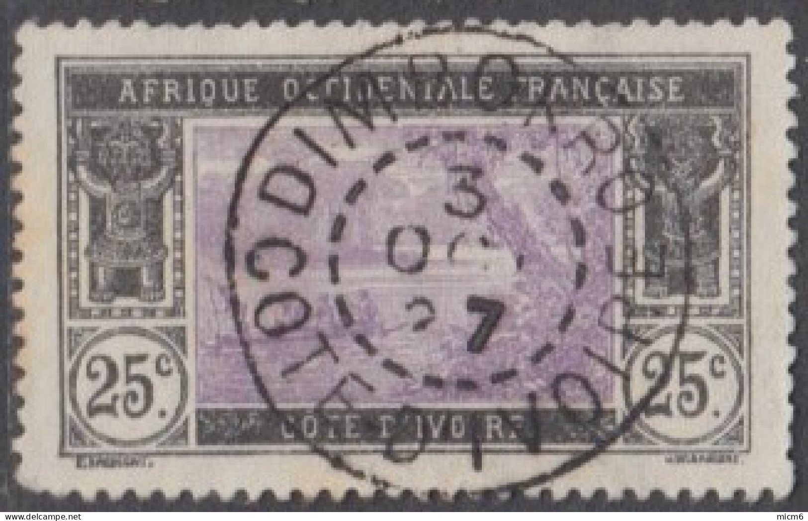 Côte D'Ivoire 1913-1944 - Dimbokro Sur N° 65 (YT) N° 61 (AM). Oblitération De 1927. - Otros & Sin Clasificación