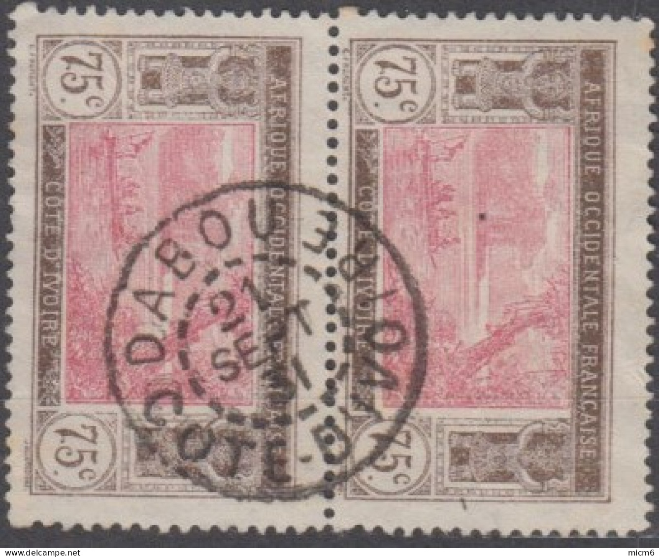 Côte D'Ivoire 1913-1944 - Dabou Sur N° 54 (YT) N° 53 (AM). Oblitération De 1931. - Sonstige & Ohne Zuordnung