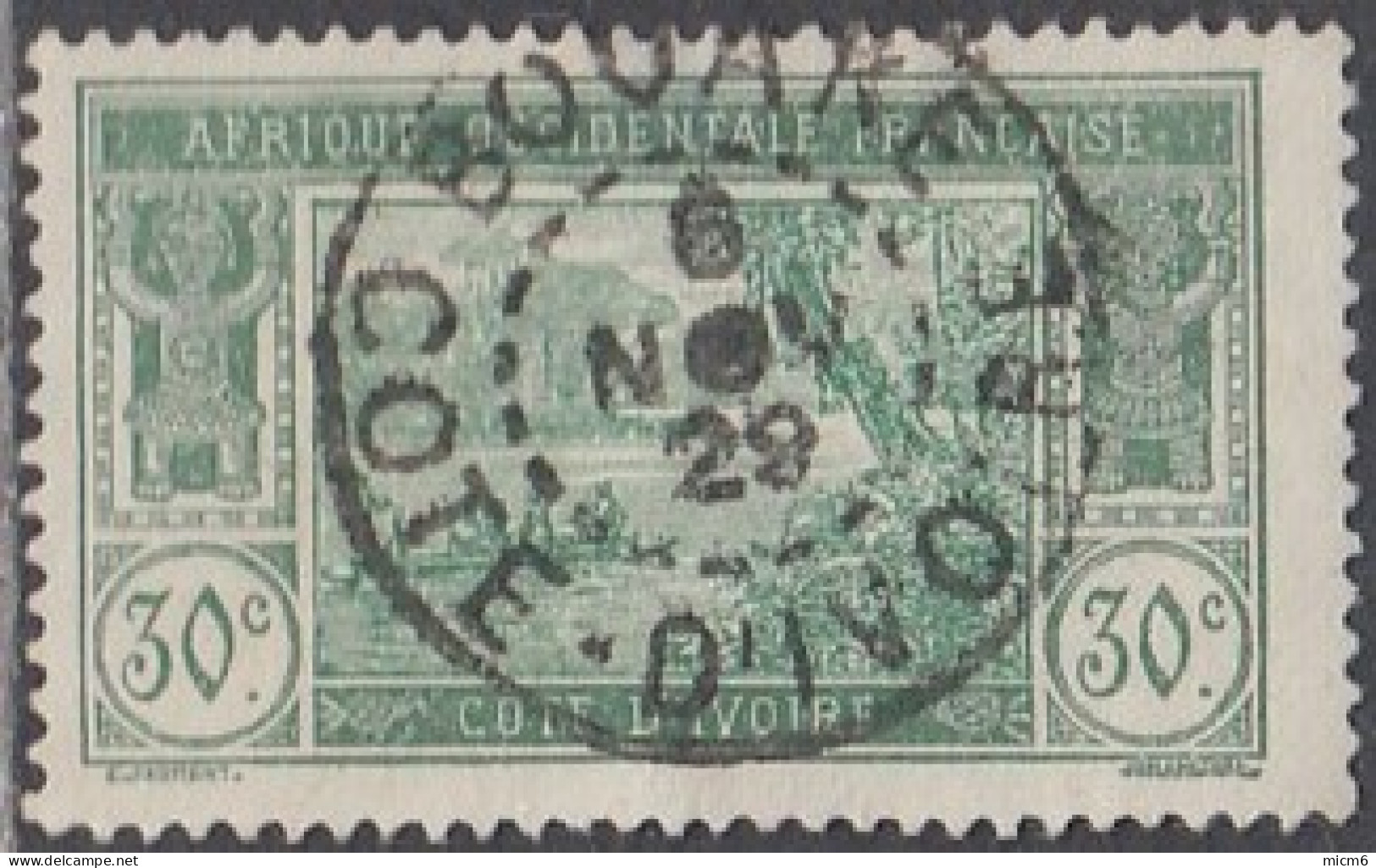 Côte D'Ivoire 1913-1944 - Bouake Sur N° 68 (YT) N° 81 (AM). Oblitération De 1929. - Andere & Zonder Classificatie