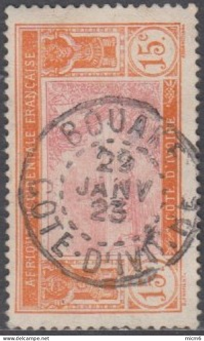 Côte D'Ivoire 1913-1944 - Bouake Sur N° 46 (YT) N° 58 (AM). Oblitération De 1923. - Autres & Non Classés