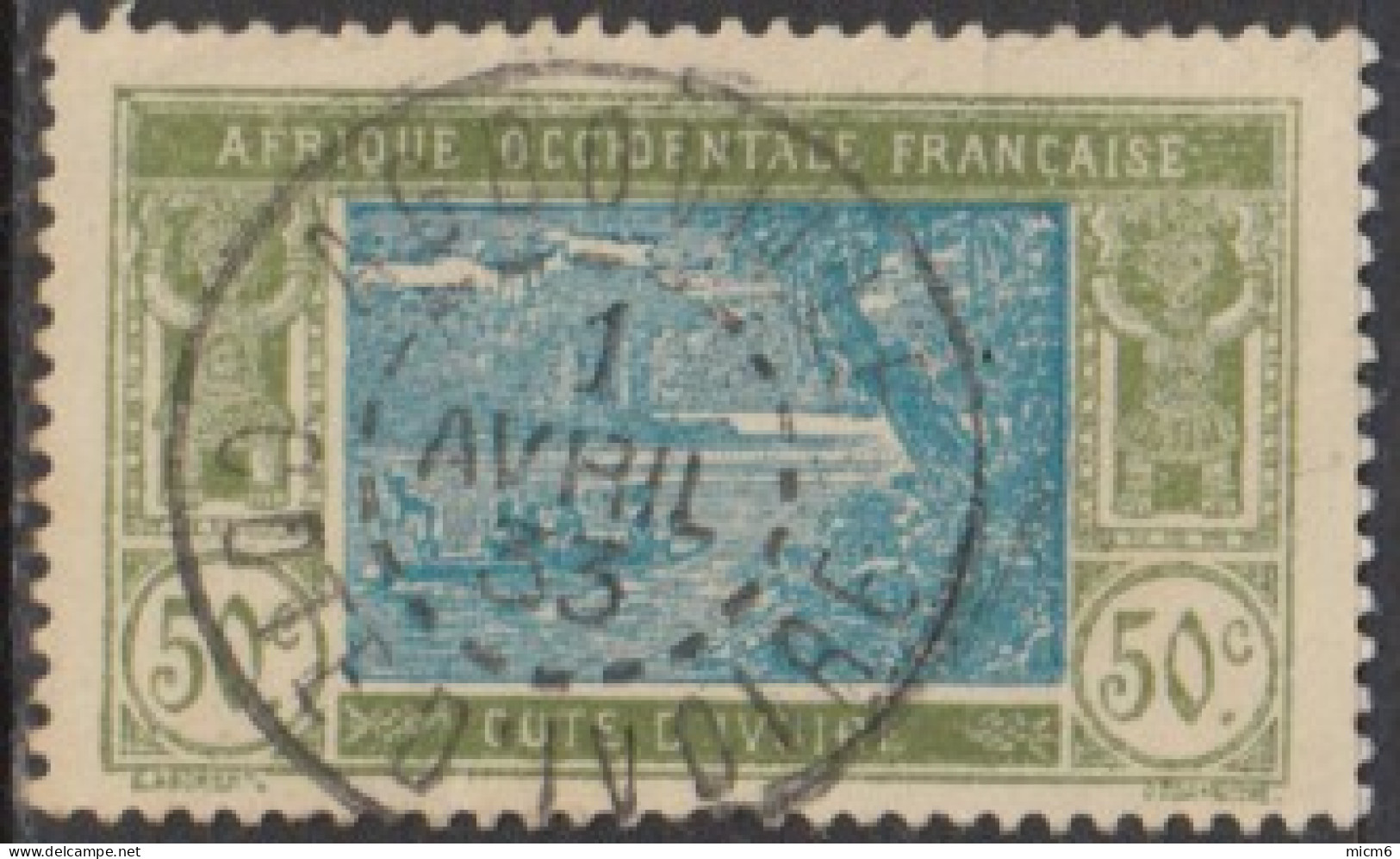 Côte D'Ivoire 1913-1944 - Agboville Sur N° 69 (YT) N° 75 (AM). Oblitération De 1933. - Otros & Sin Clasificación