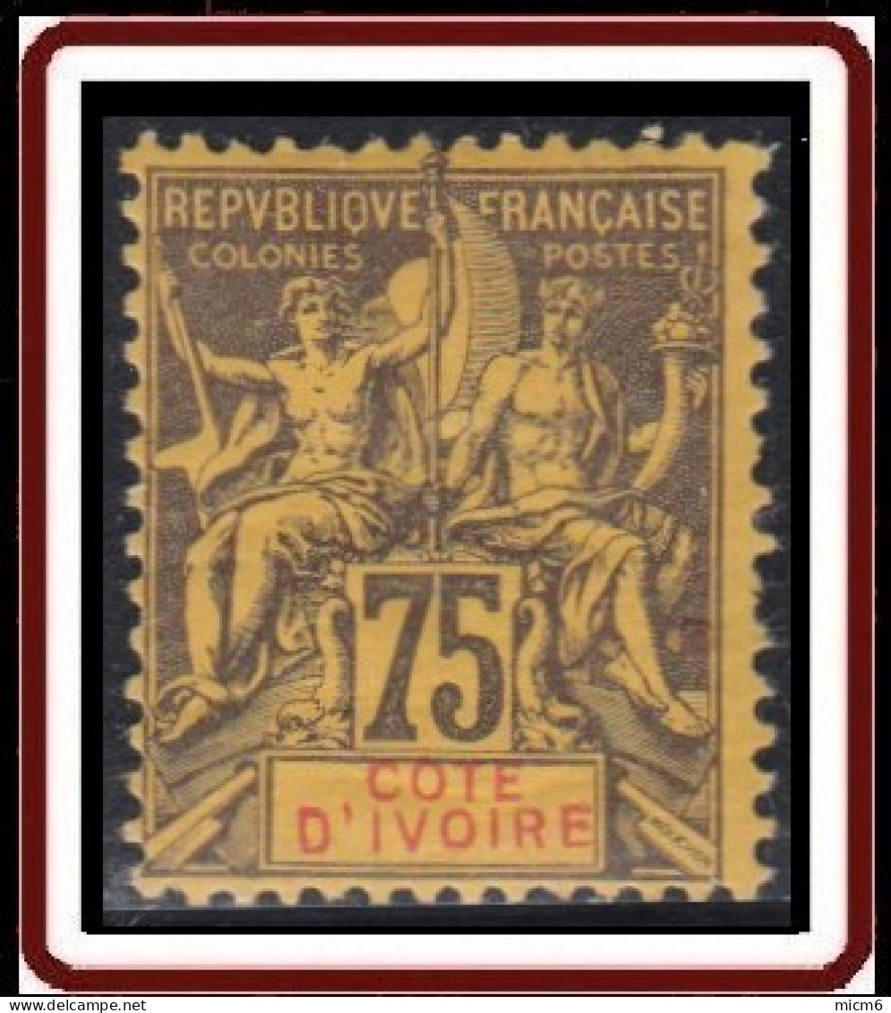 Côte D'Ivoire 1892-1912 - N° 12 (YT) N° 12 (AM) Neuf *. Charnière. - Unused Stamps