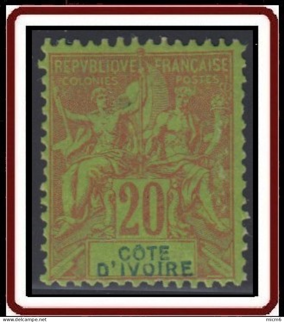 Côte D'Ivoire 1892-1912 - N° 07 (YT) N° 7 (AM) Neuf *. - Unused Stamps